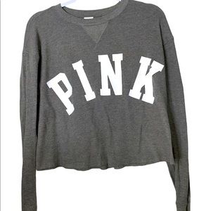 Pink thermal crop top